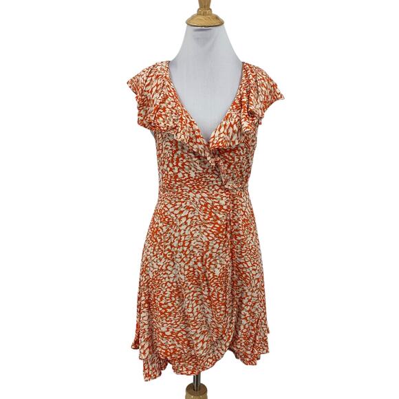 Free People Dress Womens S Small Multi French Quarter Wrap Cottagecore Boho Mini - Picture 1 of 10